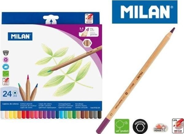 Milan metalloidut lyijykynät 24 väriä (198075)