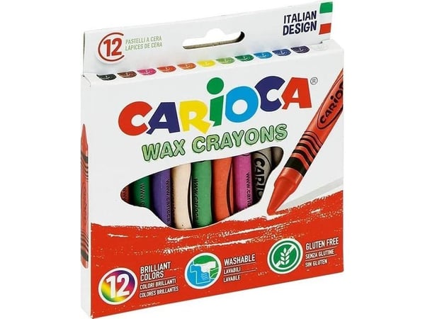 Carioca Wax, 12 stykker, Multi, Rund, Voks, 8 mm, Boks