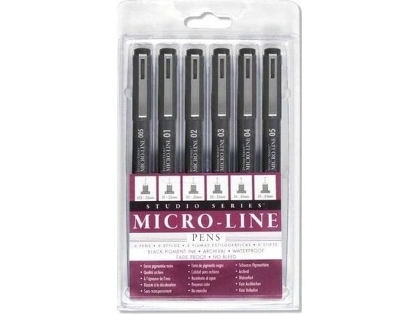 Set med tunna ritpennor – 6 st