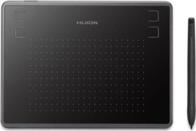 HUION H430P, Koblet med ledninger (ikke trådløs), 5080 Ipi, 122 x 76,2 mm, USB, 1 cm, Sort