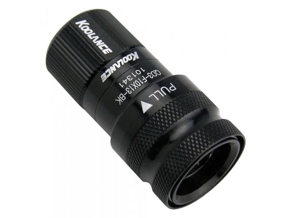 Koolance QD3 Female Quick Disconnect No-Spill Coupling, Compression for 10mm x 13mm (3/8in x 1/2in) - Kobler for væskekjølesystem - svart