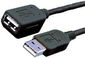MediaRange MRCS154, 1,8 m, USB A, USB 2.0, uros/naaras, musta