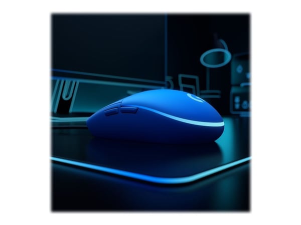 Logitech Gaming Mouse G203 LIGHTSYNC - Mus - optisk - 6 knapper - kablet - USB - blå