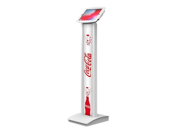 Compulocks iPad 10.2" Space Enclosure Brandable Floor Stand - Kiosk - Tyverisikker - for nettbrett - låsbar - høyverdig aluminium - hvit - skjermst...