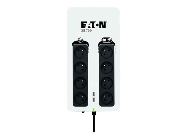 Eaton 3S 700 - UPS - AC 220-240 V - 420 watt - 700 VA - enkeltfase - USB - utgangskontakter: 8