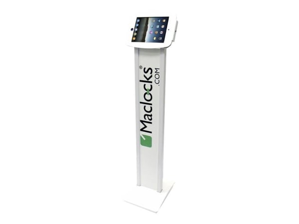 Compulocks iPad 10.2" Space Enclosure Brandable Floor Stand - Kiosk - Tyverisikker - for nettbrett - låsbar - høyverdig aluminium - hvit - skjermst...