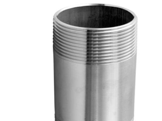 Nip.rør 1/2'x 75 mm - med konisk rørgevind N 62. AISI 316