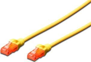 DIGITUS Professional - Patchkabel - RJ-45 (han) til RJ-45 (han) - 10 m - UTP - CAT 6 - IEEE 802.3 - halogenfri, formet, knastfri - gul