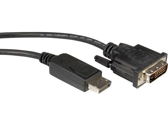 Value 11.99.5610, 2 m, DisplayPort, DVI-D, Hankjønn, Hankjønn, Sort