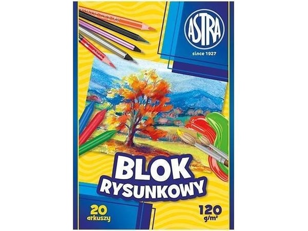 Astra tegne-/skisseblokk A4 20 ark hvit 10 stk.