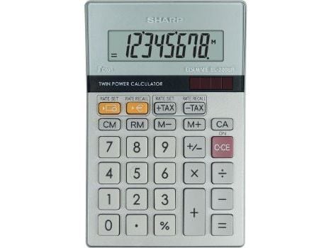 Sharp EL-330ER, Lomme, Økonomi, 8 sifre, 1 linjer, AC / batteri, Grå