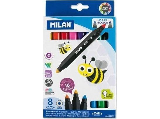 Milan flomblyanter bicolor, 8 stk – 16 farger MILAN