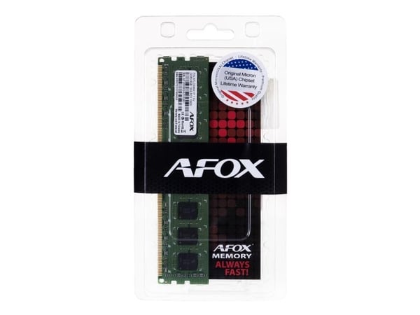 AFOX DDR3 8G 1333 UDIMM, 8 GB, 1 x 8 GB, DDR3, 1333 MHz, 240-pin DIMM, Grønn