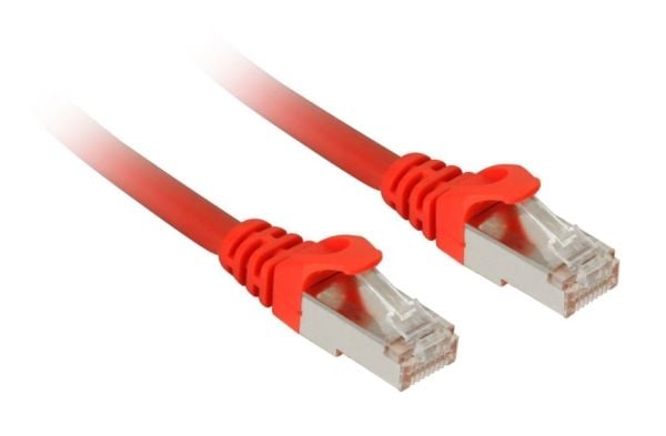 Sharkoon patchkabel SFTP, RJ-45, Cat.7a rå kabel (rød, 7,5 meter)