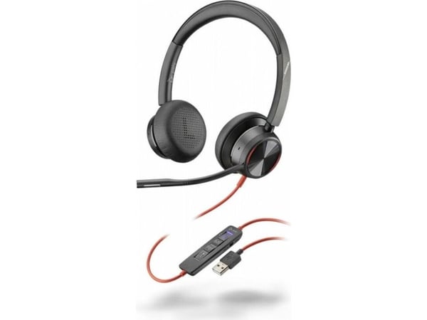 POLY Blackwire 8225, Koblet med ledninger (ikke trådløs), Kontor/kundesenter, 20 - 20000 Hz, 186 g, Hodesett, Sort