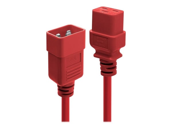 Lindy 30123, 1 m, C19 liitin, C20 liitin, 250 V, 16 A