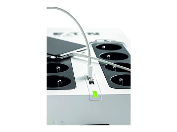 Eaton 3S 850 - UPS - AC 220-240 V - 510 watt - 850 VA - enkeltfase - USB - utgangskontakter: 8