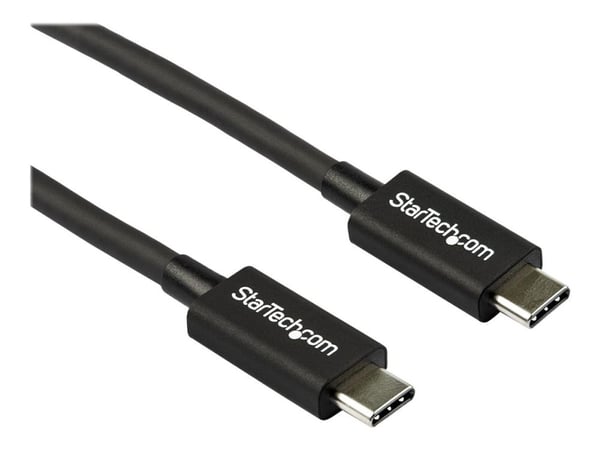 StarTech 2.6ft (80cm) Thunderbolt 3 Cable, 40Gbps, 100W PD, 4K/5K Video, Thunderbolt-Certified, Compatible w/ TB4/USB 3.2/DisplayPort - Thunderbolt...