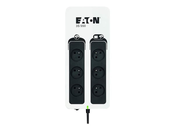 Eaton 3S 550 - UPS - AC 220-240 V - 330 watt - 550 VA - enkeltfase - USB - utgangskontakter: 6