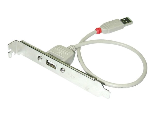 Lindy 33123, 0,3 m, USB A-tyyppi, USB Type A, Uros, Naaras, Suora