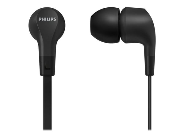 Philips TAE1105BK - Ørepropper med mikrofon - i øret - kablet - 3,5 mm jakk - svart
