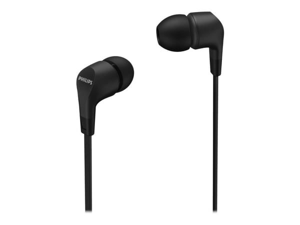 Philips TAE1105BK - Ørepropper med mikrofon - i øret - kablet - 3,5 mm jakk - svart