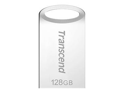 Transcend JetFlash 710 - USB flash-enhet - 128 GB - USB 3.1 Gen 1 - silver