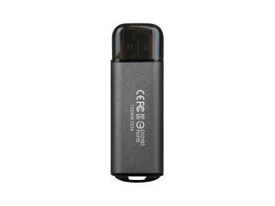 Transcend JetFlash 920 - USB flash-enhet - 128 GB - USB 3.2 Gen 1 - rymdgrå