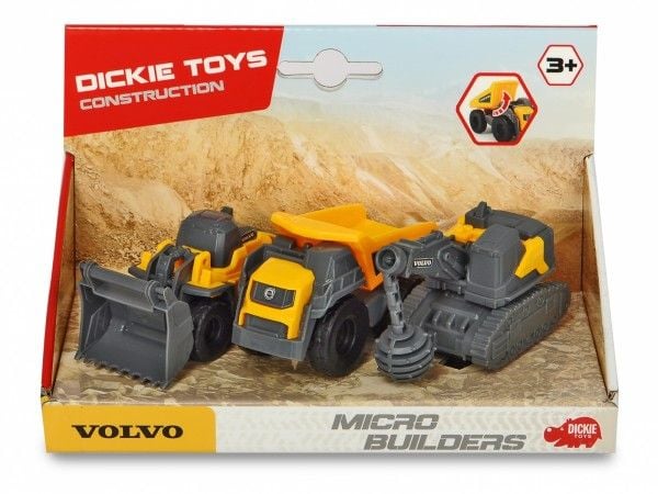 Dickie 3-pk Volvo anleggskjøretøy 372-2009