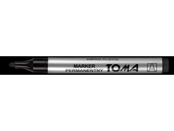 TOMA permanent rund svart marker (10 stk.)