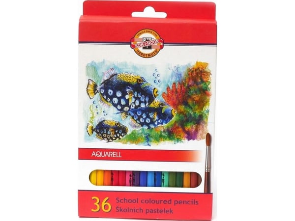 Koh I Noor akvarellblyanter 3719/K 36 farger (378015)