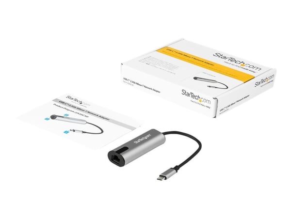 StarTech.com 2.5GbE USB C Ethernet-sovitin NBASE-T NIC, USB 3.0 Type C 2.5/1 Gigabit/100 Mbps Multi Speed Network/USB 3.1 kannettava tietokone RJ45...