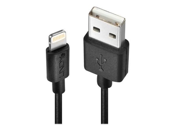 Lindy 31322, 3 m, USB A, Uros, Uros, Musta, Suora
