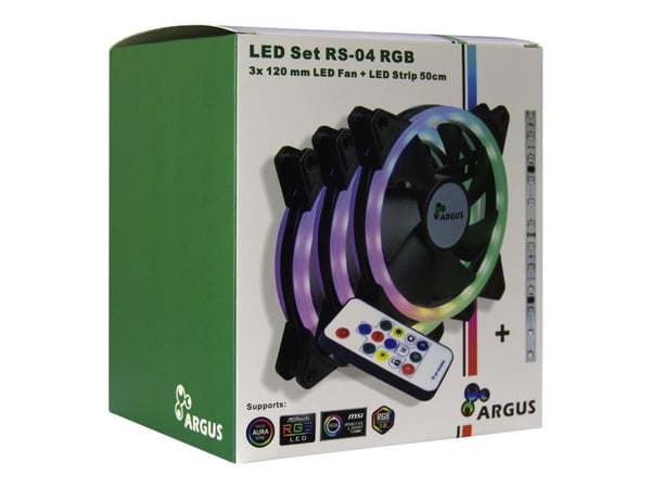 Argus RS-04 RGB - Insert tuulettimella - 120 mm (3 kpl)