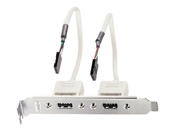 Lindy - USB-panel - 5 stifts USB 2.0-rubrik (hona) till USB (hona) - 20 cm