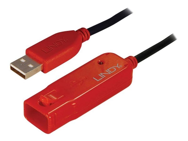 Lindy USB 2.0 Active Extension Cable Pro - USB-forlengelseskabel - USB (hann) til USB (hunn) - USB 2.0 - 12 m - aktiv