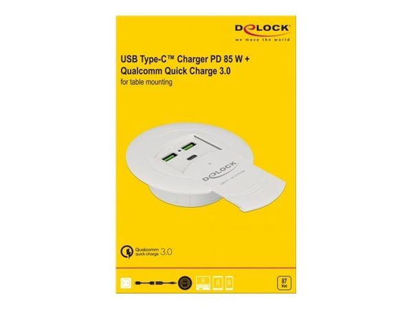 DeLOCK 64065, Sisätila, DC, 12 V, Valkoinen