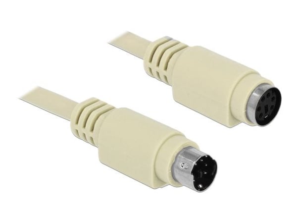 Delock - Tastatur/mus-forlengelseskabel - PS/2 (hann) til PS/2 (hunn) - 1.8 m - beige
