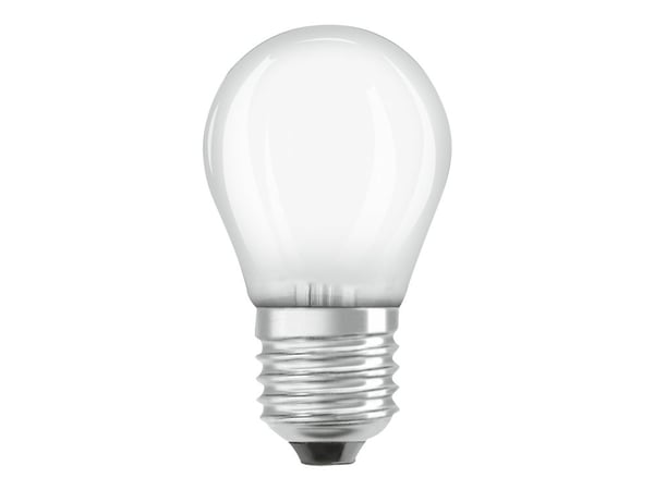 OSRAM STAR CLASSIC P - LED-filamentlyspære - form: P45 - mattslipt finish - E27 - 4 W (ekvivalent 40 W) - klasse E - varmt hvitt lys - 2700 K