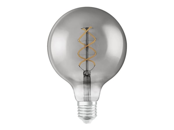 OSRAM Vintage 1906 - LED-filamentlyspære - form: G125 - klar finish - E27 - 4 W (ekvivalent 16 W) - klasse G - behagelig varmt lys - 1800 K - røyk
