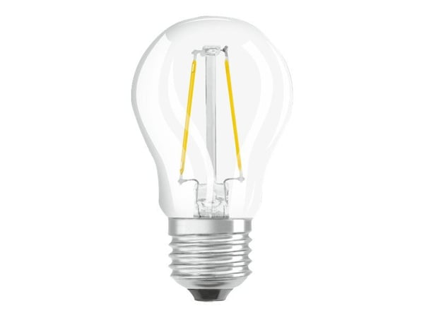 OSRAM STAR CLASSIC P - LED-filamentlyspære - form: P45 - klar finish - E27 - 4 W (ekvivalent 40 W) - klasse E - varmt hvitt lys - 2700 K