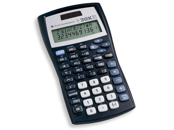 Texas Instruments TI-30X IIS - Vitenskapelig kalkulator - 10 sifre + 2 eksponenter - batteri, solpanel