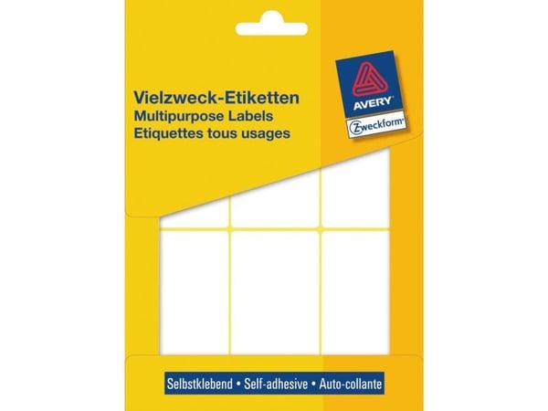 Avery Multi-Purpose Labels 3329 - Selv-adhesiv - hvit - 39 x 76 mm 192 stk merkelapper