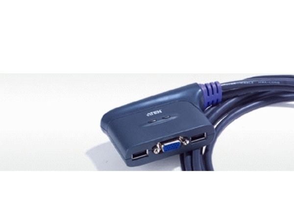 ATEN 2-Port USB KVM Switch, 2048 x 1536 pikseliä, Sininen