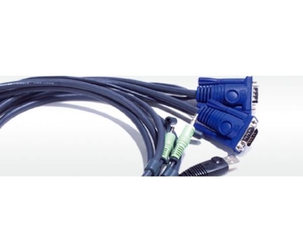 ATEN 2-Port USB KVM Switch, 2048 x 1536 pikseliä, Sininen