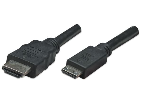 Manhattan 304955, 1,8 m, HDMI Type A (Standard), HDMI Type C (Mini), 10,2 Gbit/sek, Svart