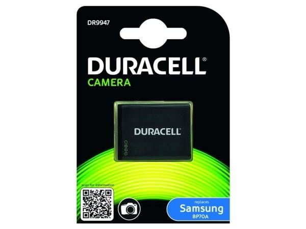 Duracell DR9947 - Batteri - Li-Ion - 670 mAh - for Samsung ES74; DualView DV100; SMART Camera DV180, ST152, WB2200, WB35, WB36, WB37, WB50