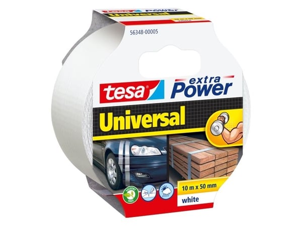 TESA extra Power Universal, Valkoinen, Kiinnittävä, Käsityö, Merkintä, Korjaus, 10 m, 50 mm, 1 kpl