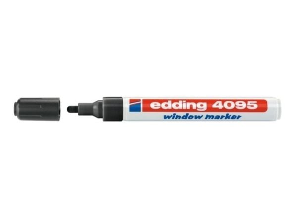 edding 4095 window - Markør - for glass - svart - vannbasert blekk - 2-3 mm