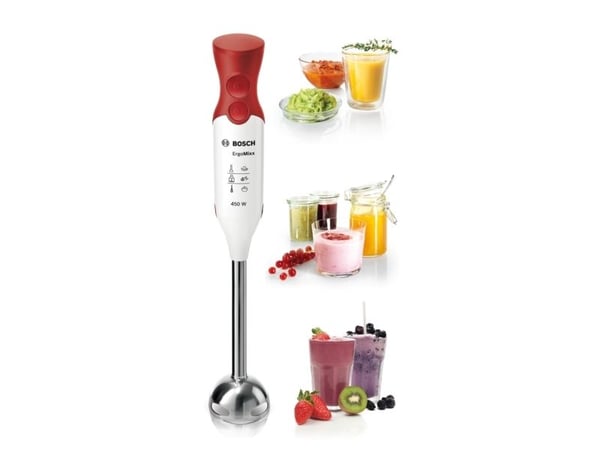 Bosch ErgoMixx MSM64110 - Håndmikser - 450 W - hvit/rød